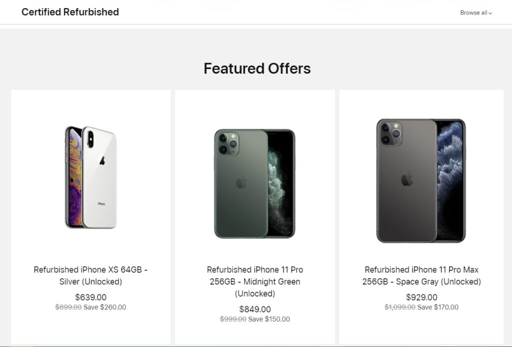 Refurbished (Excellent) - Apple iPhone 11 Pro Max 256GB Smartphone - Midnight  Green - Unlocked - Certified Refurbished