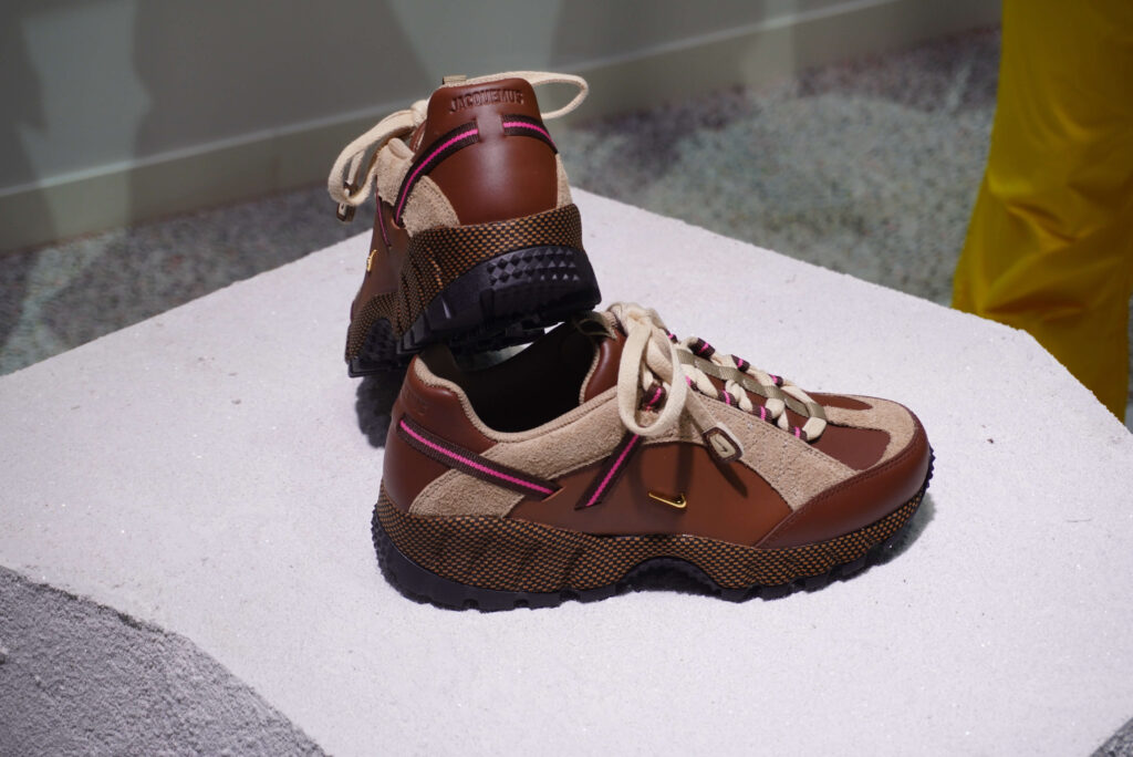 Image of the brown and beige Nike x Jacquemus Air Humara LX