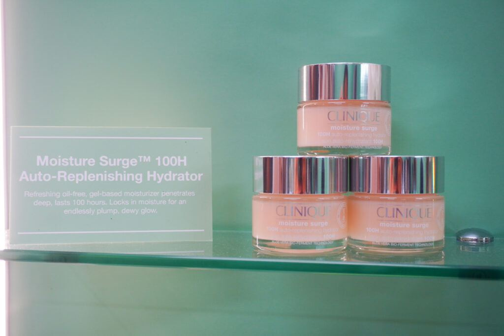 Image of the new Clinique MoistureSurge at the activation at CultureCon. 