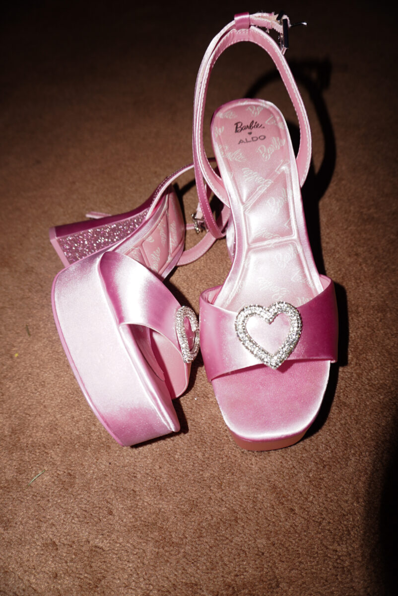 Image of the Aldo x Barbie™ platform heels.