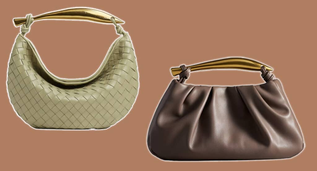 Image of the Bottega Veneta Sardine Bag and the lookalike