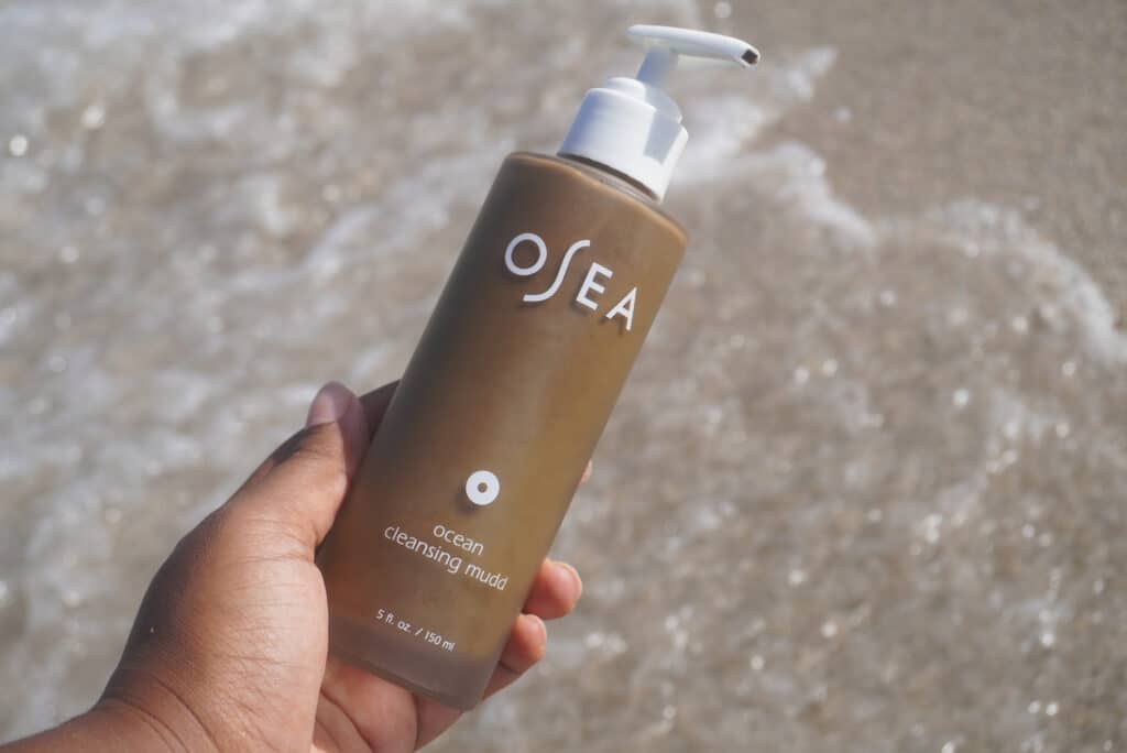 Image of me holding the OSEA Mudd Cleanser.