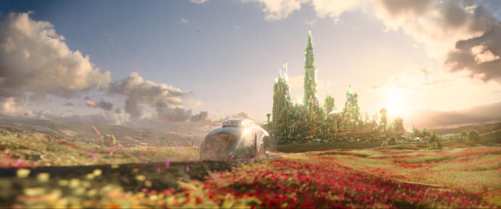 Image of a landscape view of The Emerald City.