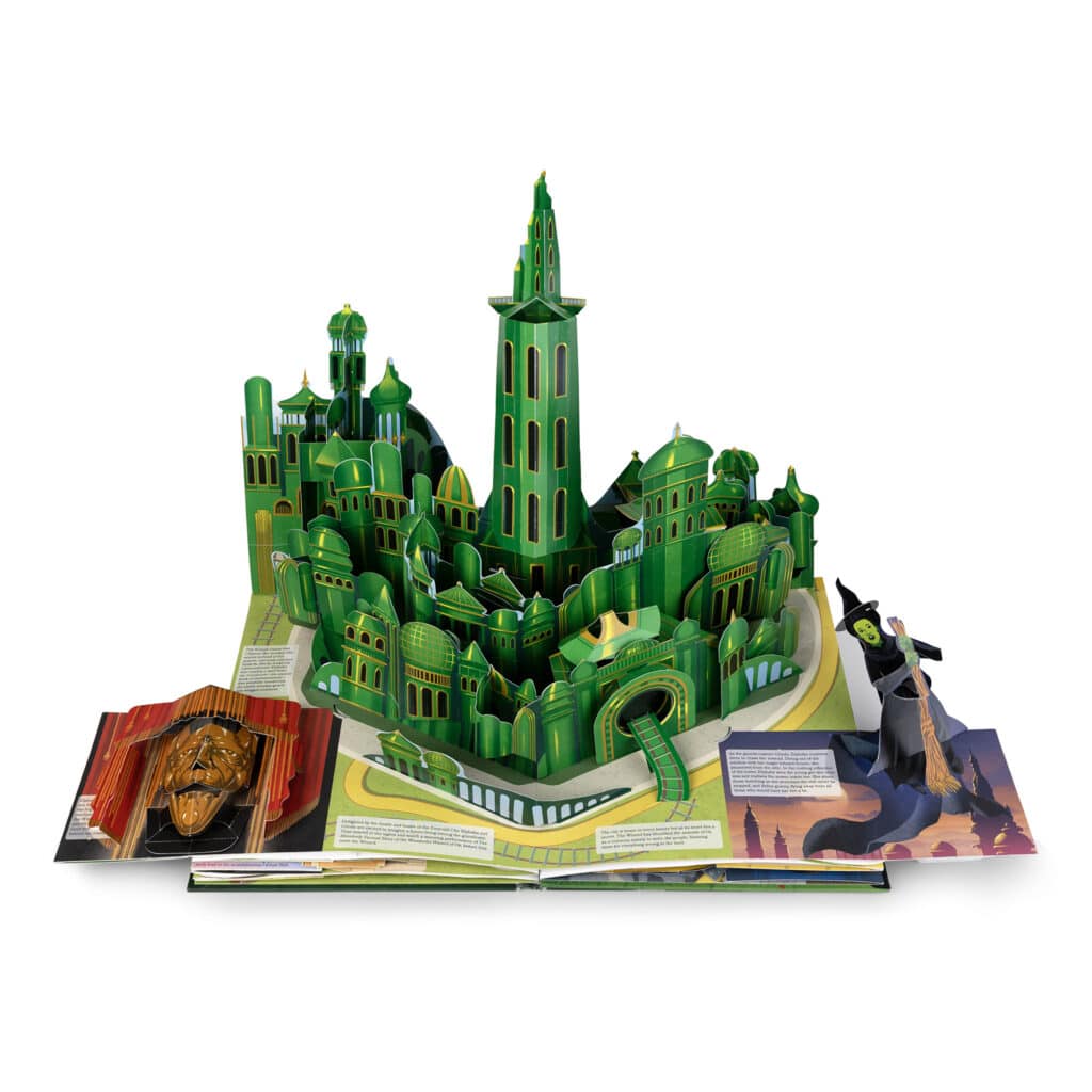 Image of The Emerald City in the pop-up book.